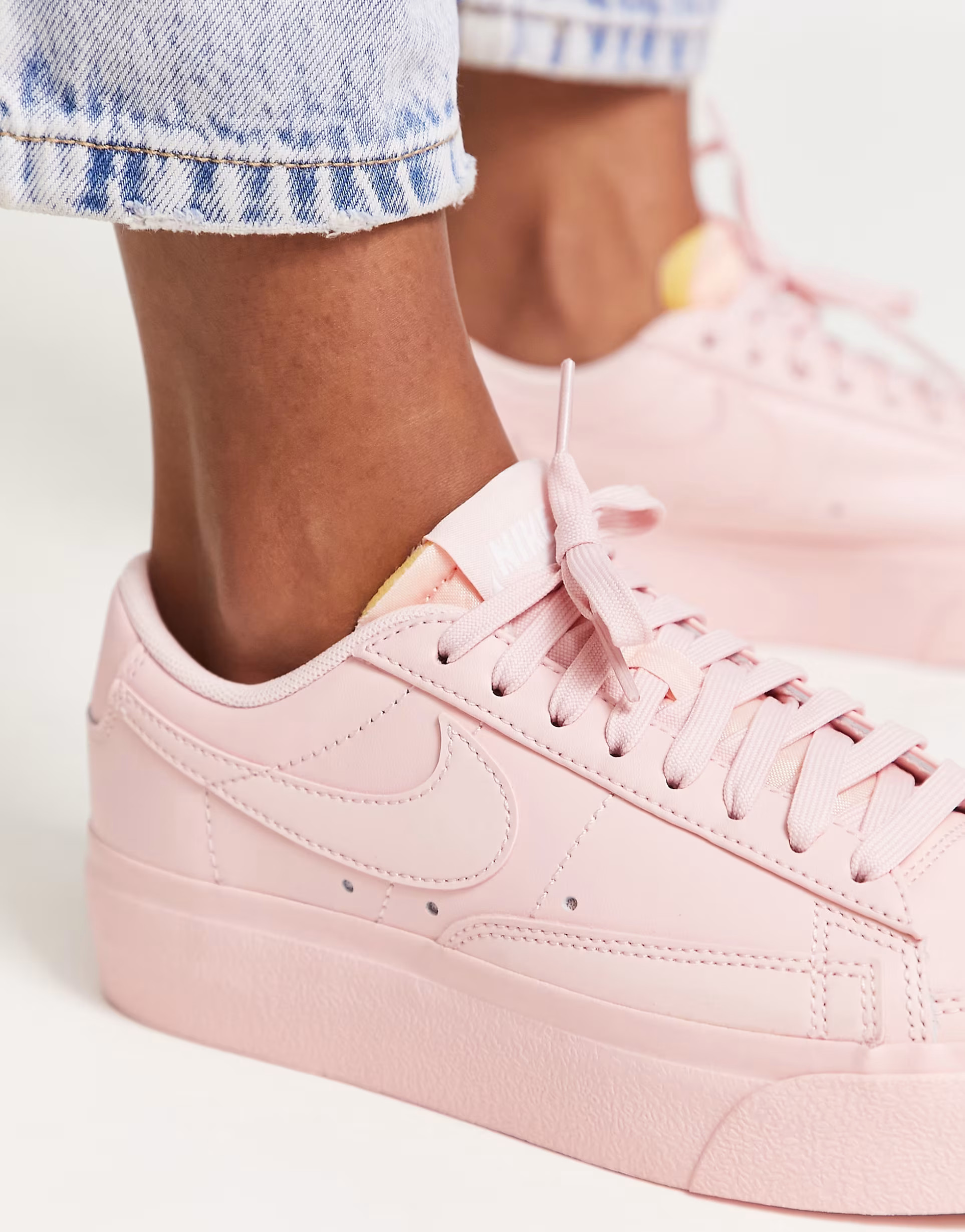 Nike Blazer Low Platform sneakers in triple pink | ASOS (Global)