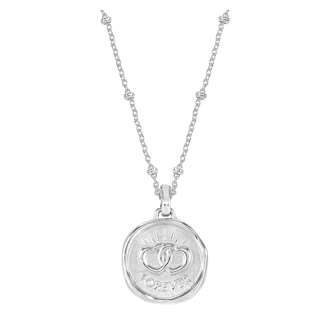 Dower & Hall Silver Entwined Hearts Talisman Necklace - BrandAlley | BrandAlley