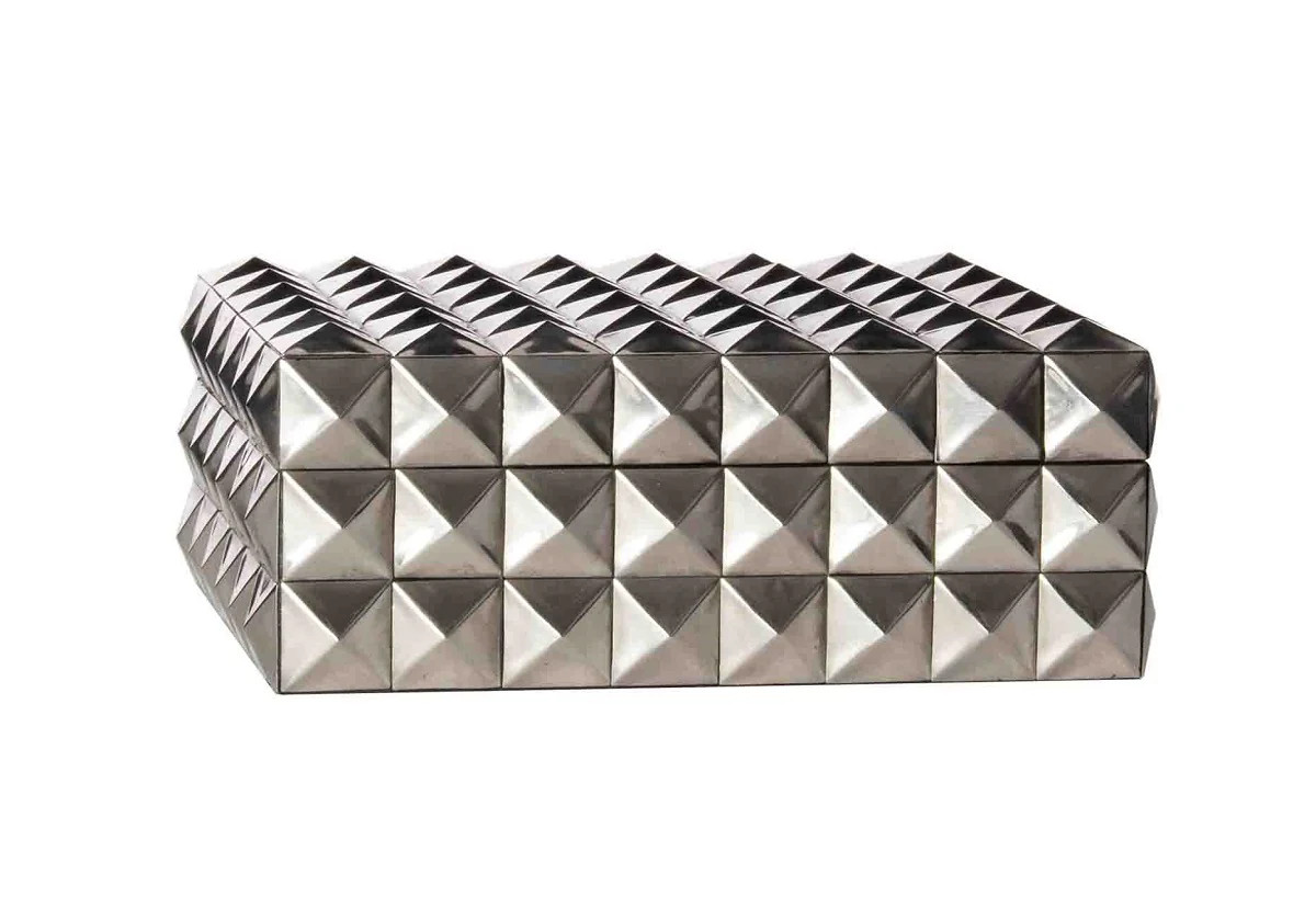 STUDDED PLATINUM BOX | Alice Lane Home Collection