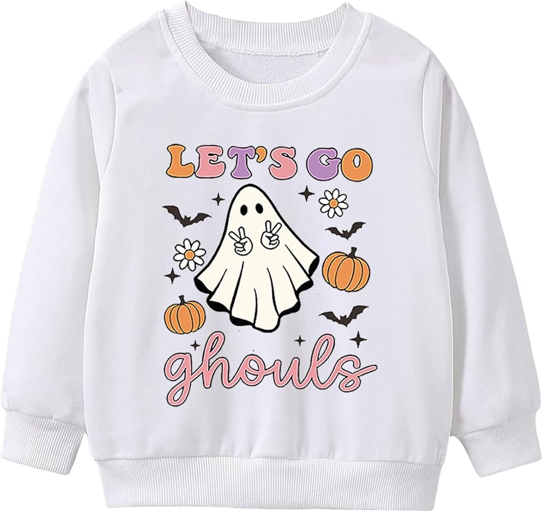Halloween Sweatshirt Kids Glow in the Dark Dinosaur Shirt Boys Pumpkin Tops Bat Long Sleeve Cotto... | Amazon (US)
