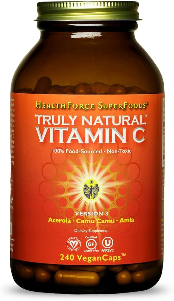 HEALTHFORCE SUPERFOODS Truly Natural Vitamin C - 240 Vegan Caps | Amazon (US)