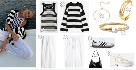 I LOVE stripes! Such a cute outfit for a boat day or day out. I’m obsessed with linen white pants during the summer 

#LTKStyleTip #LTKBeauty #LTKSeasonal