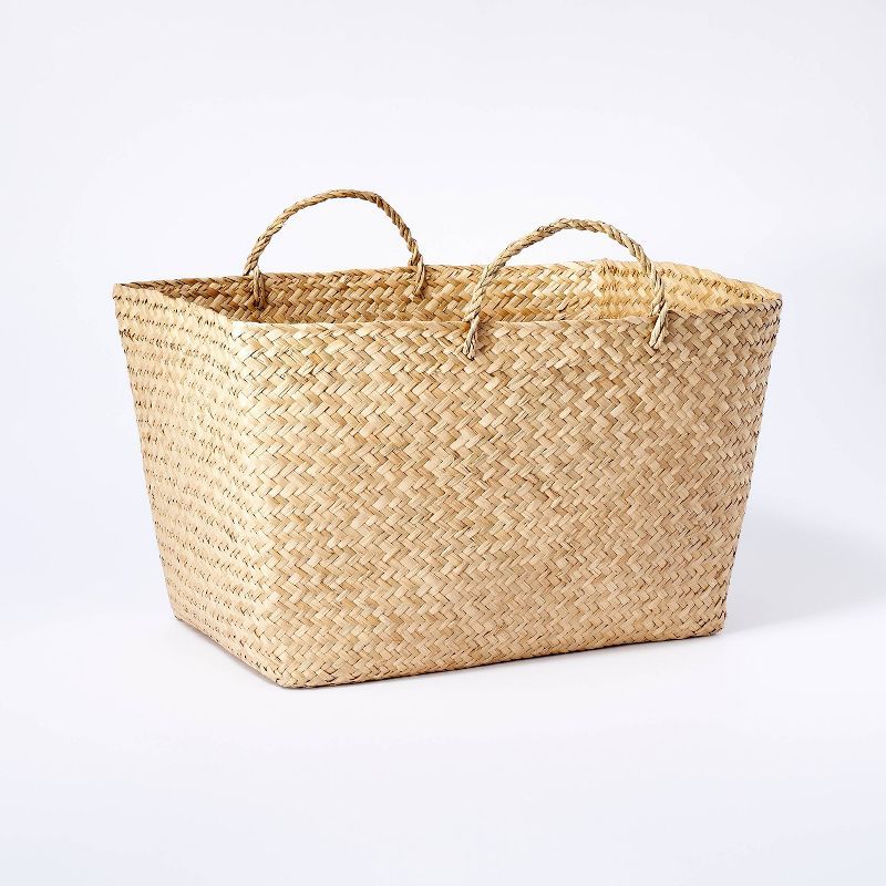 Rectangle Tapered Chevron Seagrass Basket - Threshold&#8482; designed with Studio McGee | Target
