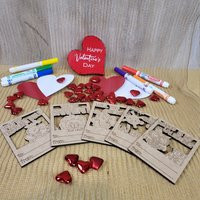 Perfect Activity For Valentine's Day. Decorate Your Own Valentine Cards To Hand Out Friends Or Classmates. Glowforge Cut & Engraved | Etsy (US)