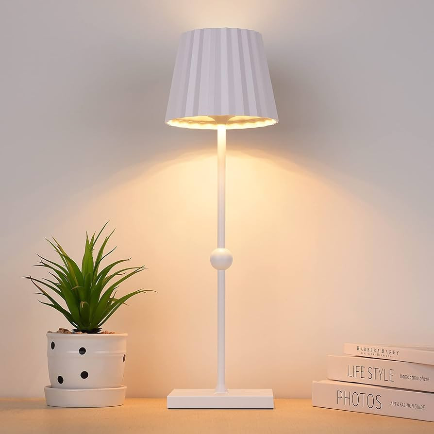 GGOYING Cordless Table Lamp,5200mAh Portable Rechargeable LED Lamp with 3 Color Stepless Dimming,... | Amazon (US)