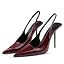 Slingback Heels for Women Pointed Toe Stiletto High Heels Stretch Slip on Backless Patent Leather... | Amazon (US)