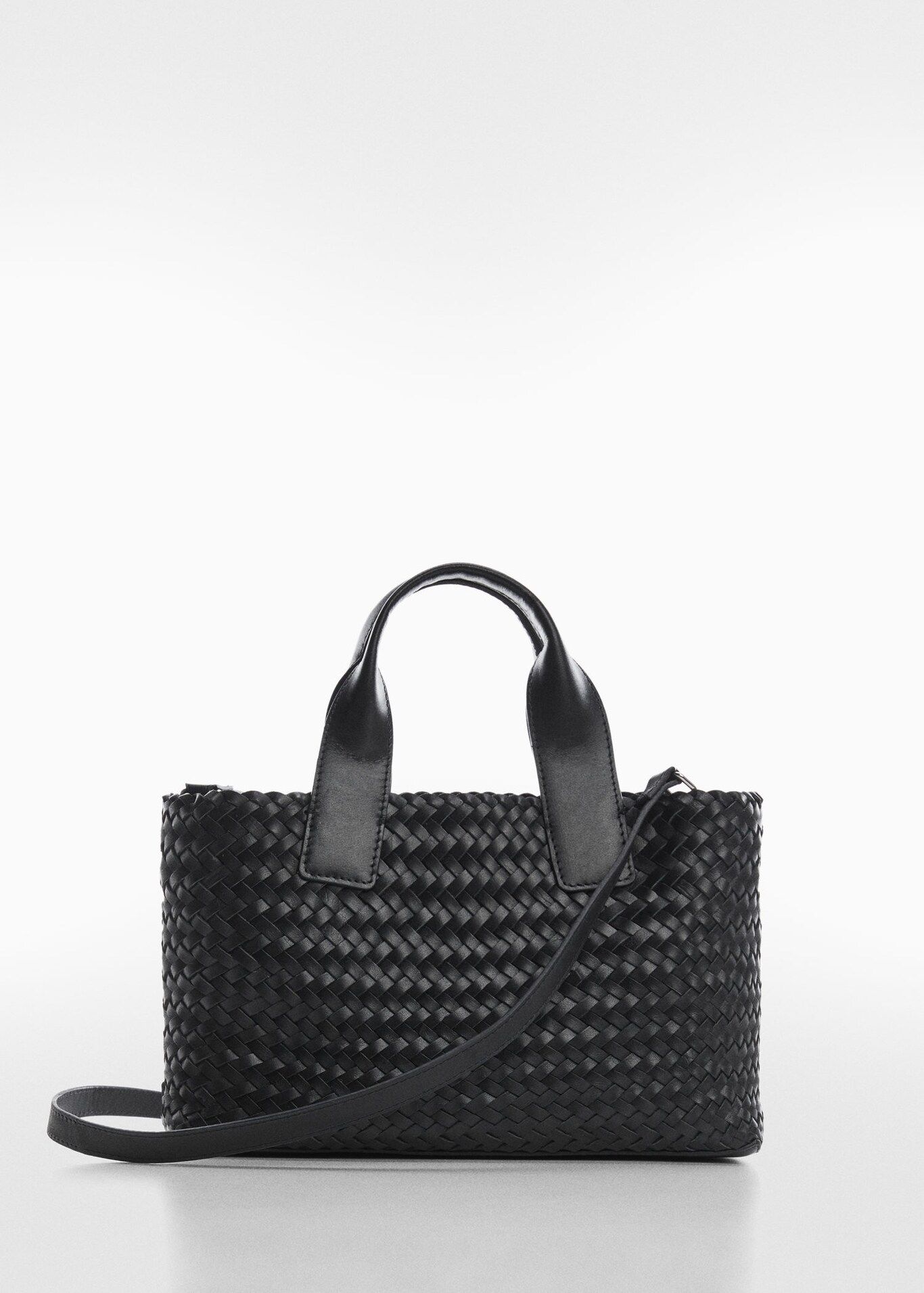 Braided leather bag -  Women | Mango USA | MANGO (US)