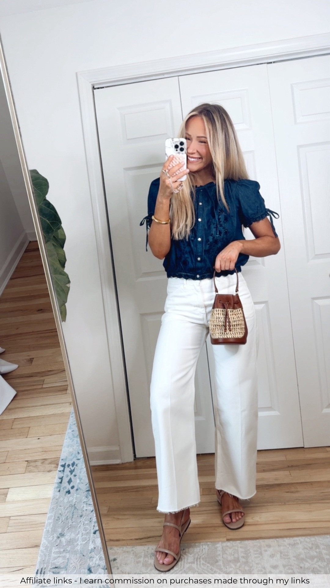 Affiliate links - I earn commission on purchases made through my links | white jeans outfit 