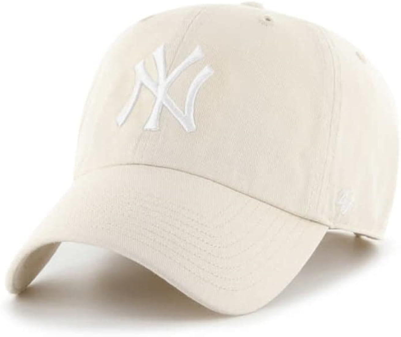 '47 New York Yankees Mens Womens Clean Up Adjustable Strapback Sandstorm Yellow Hat with White Lo... | Amazon (CA)