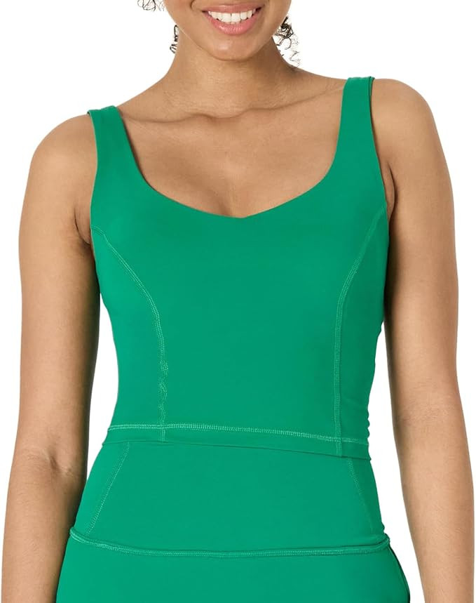 Amazon Essentials Womens Active FormFlex Buttery Soft Light Support Crop Tank with Bra | Amazon (US)