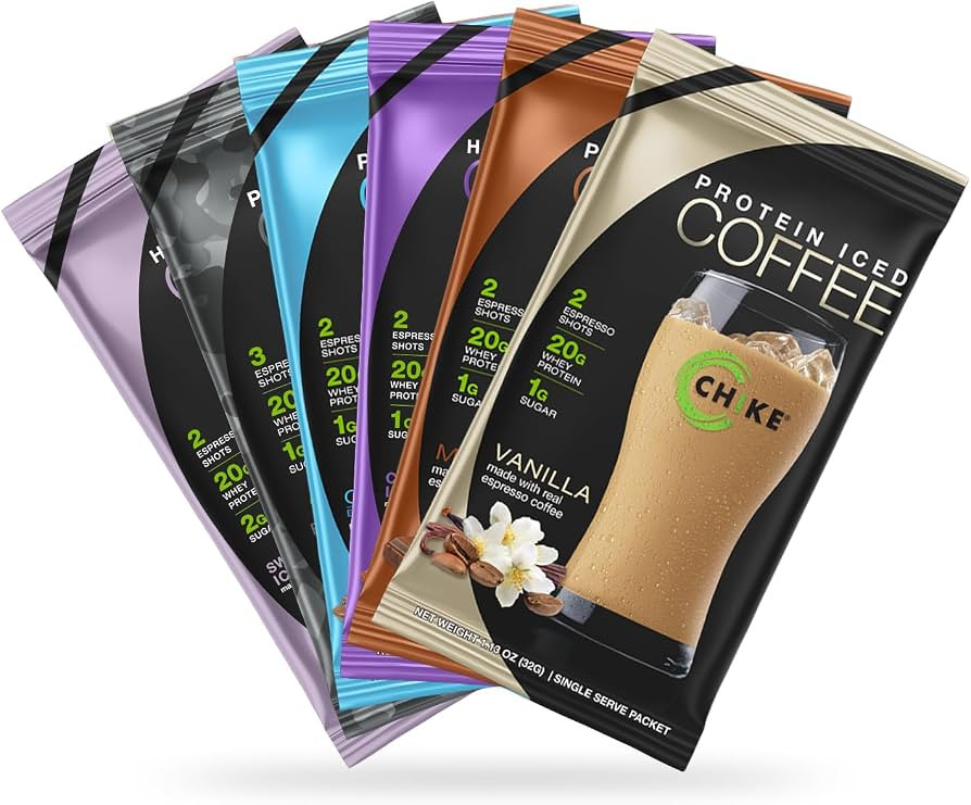 Chike High Protein Iced Coffee Sampler Pack, 20 G Protein, 2 Shots Espresso, 1 G Sugar, Keto Frie... | Amazon (US)