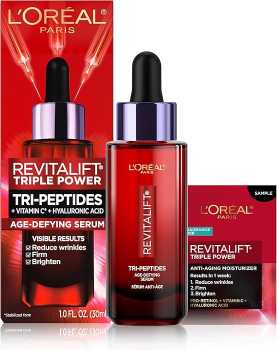 L'Oreal Paris Revitalift Triple Power Age-Defying Face Serum, Anti Aging Serum with 3 in 1 Benefi... | Amazon (US)