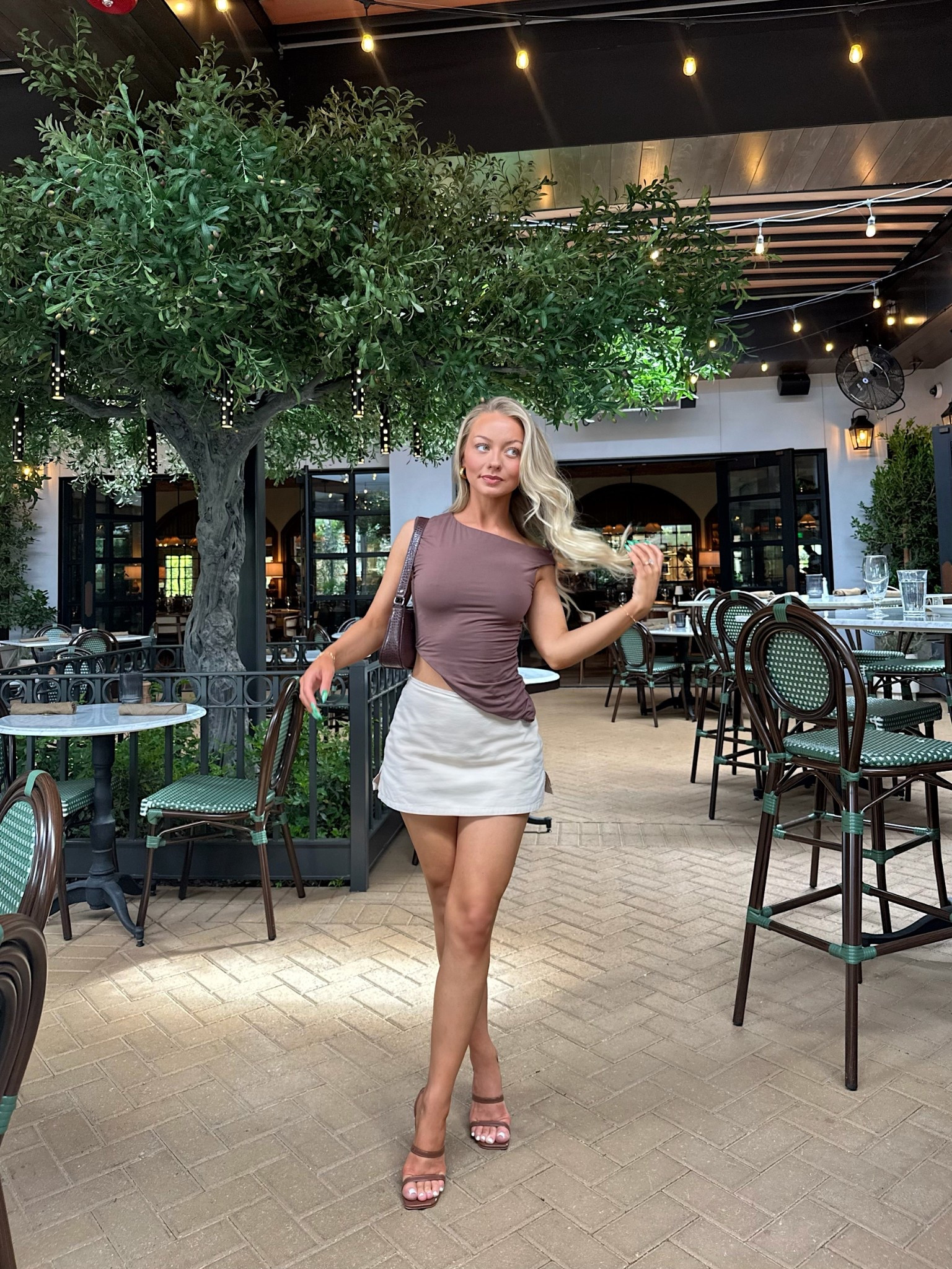 wearing XS top and size 2 skort