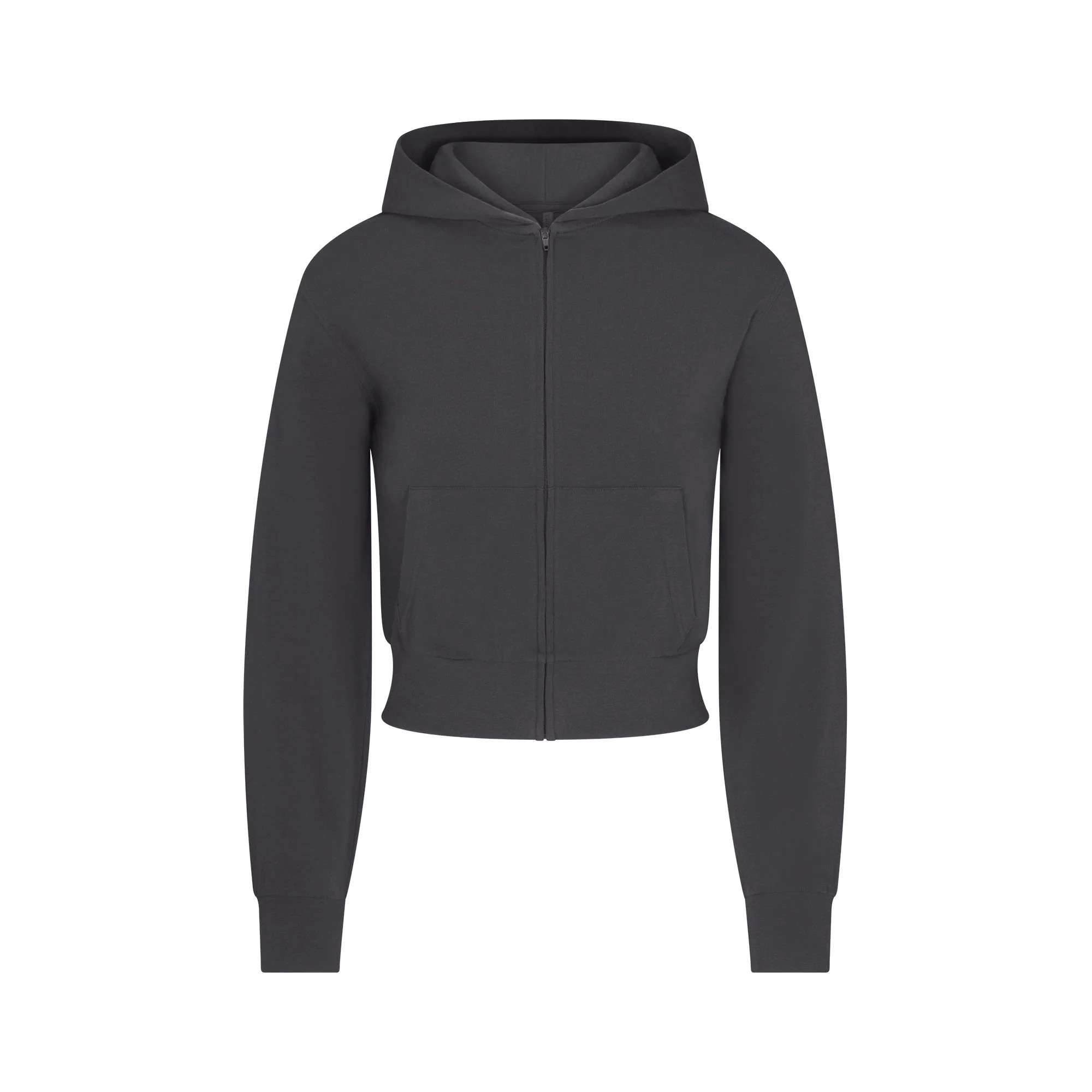 COTTON JERSEY ZIP UP HOODIE | ASH | SKIMS | SKIMS (US)