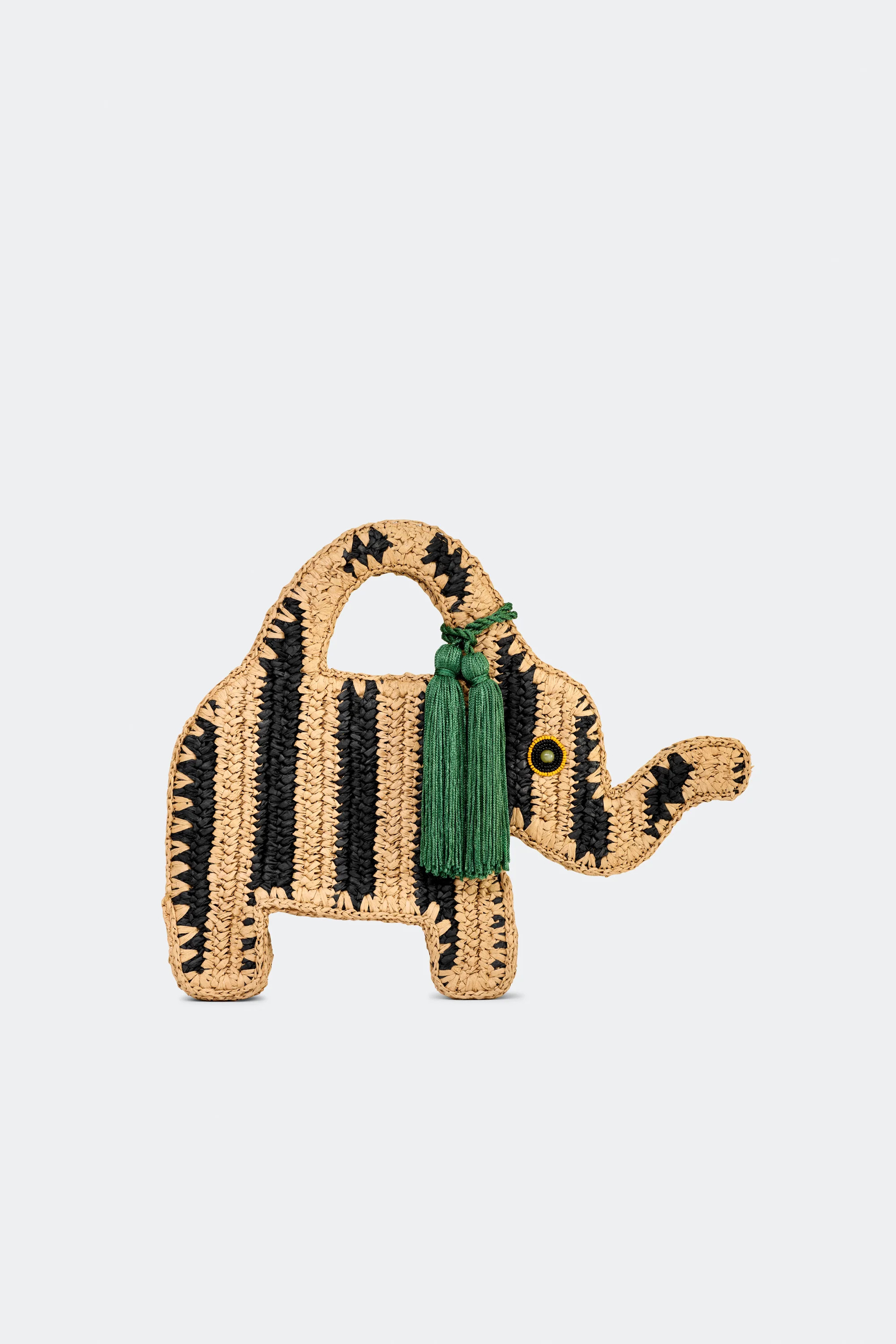 Elephant Bag in Black/Natural Stripe | Simon Miller