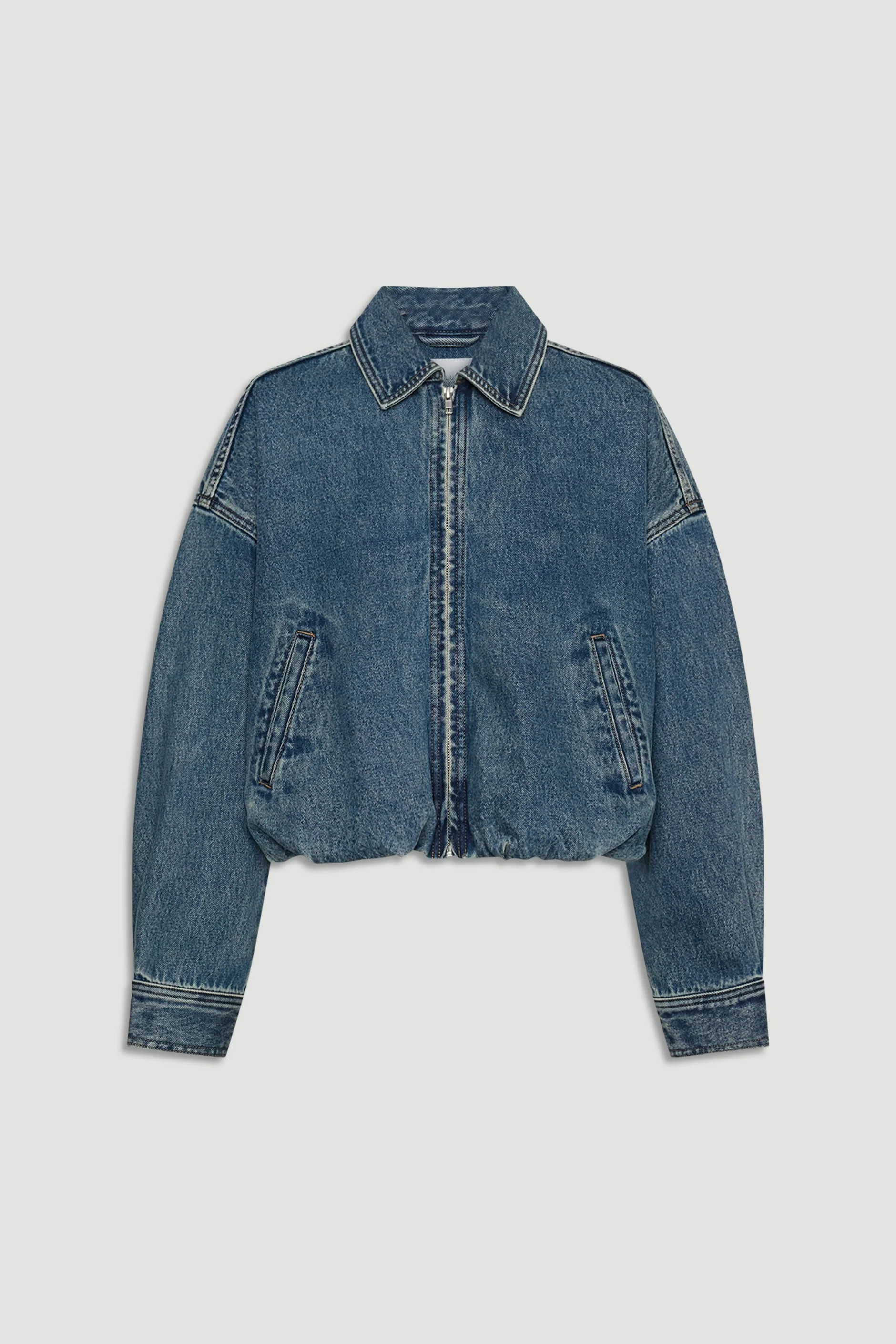 D-Luxe Denim Bomber Jacket - Urban Blue | DECJUBA