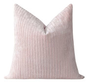 Concord Textured Blush Pink Velvet Pillow | Land of Pillows