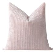 Textured Blush Pink Velvet Pillow | Land of Pillows