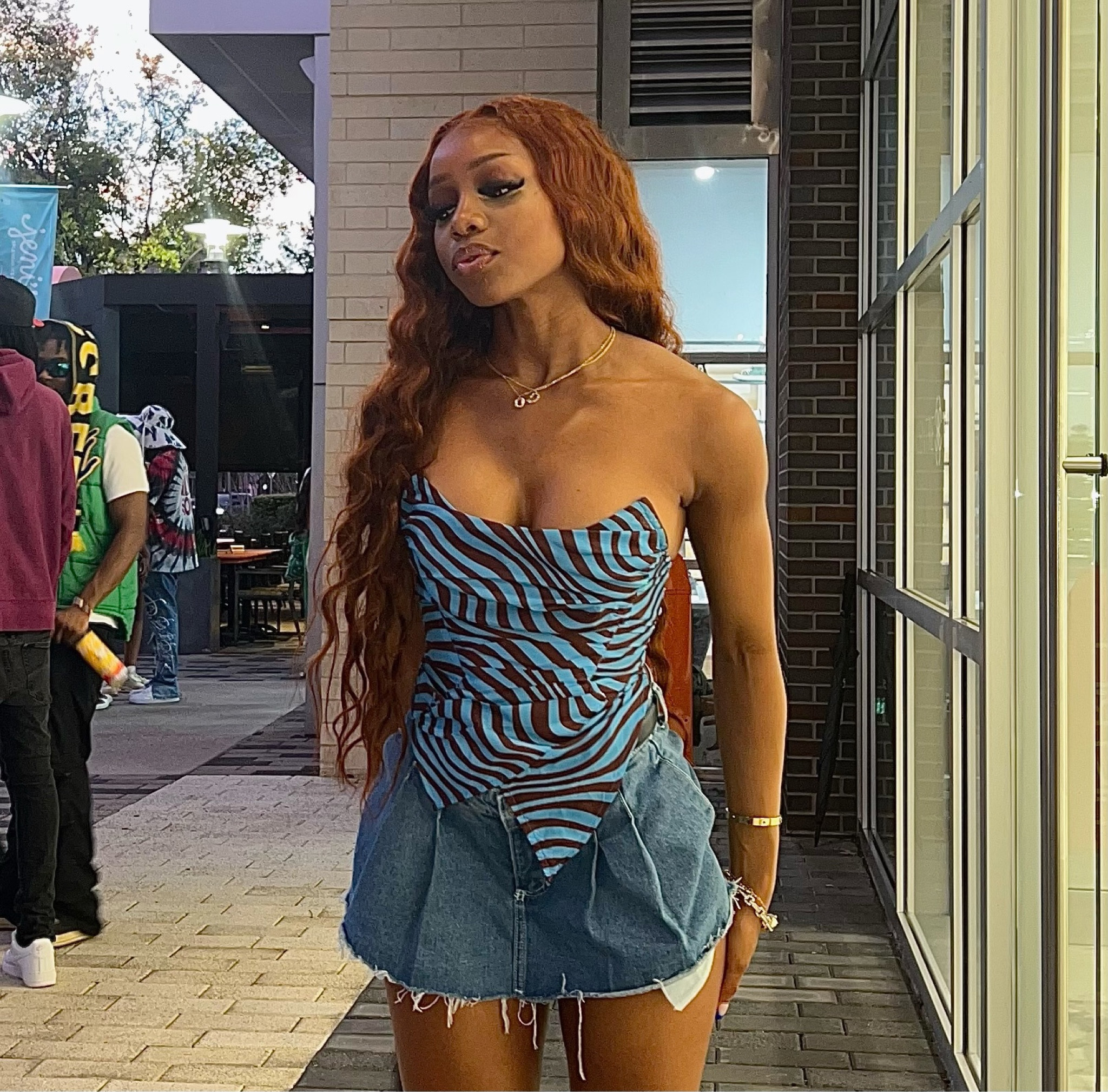 Date night outfit idea!! In a pointed blue and brown corset and mini skort that are so chic 💌

#LTKstyletip #LTKSeasonal #LTKfindsunder50