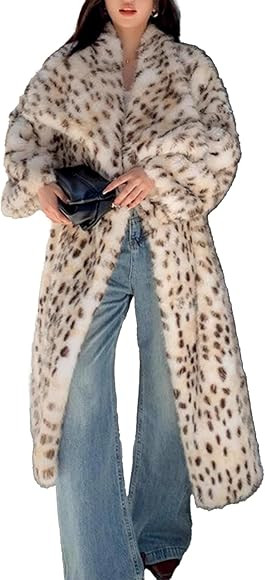 Faux Fur Coat 2025 Fashion Faux Leather Warm Oversize Jacket For Women Fleece Fluffy Casual Cardi... | Amazon (US)