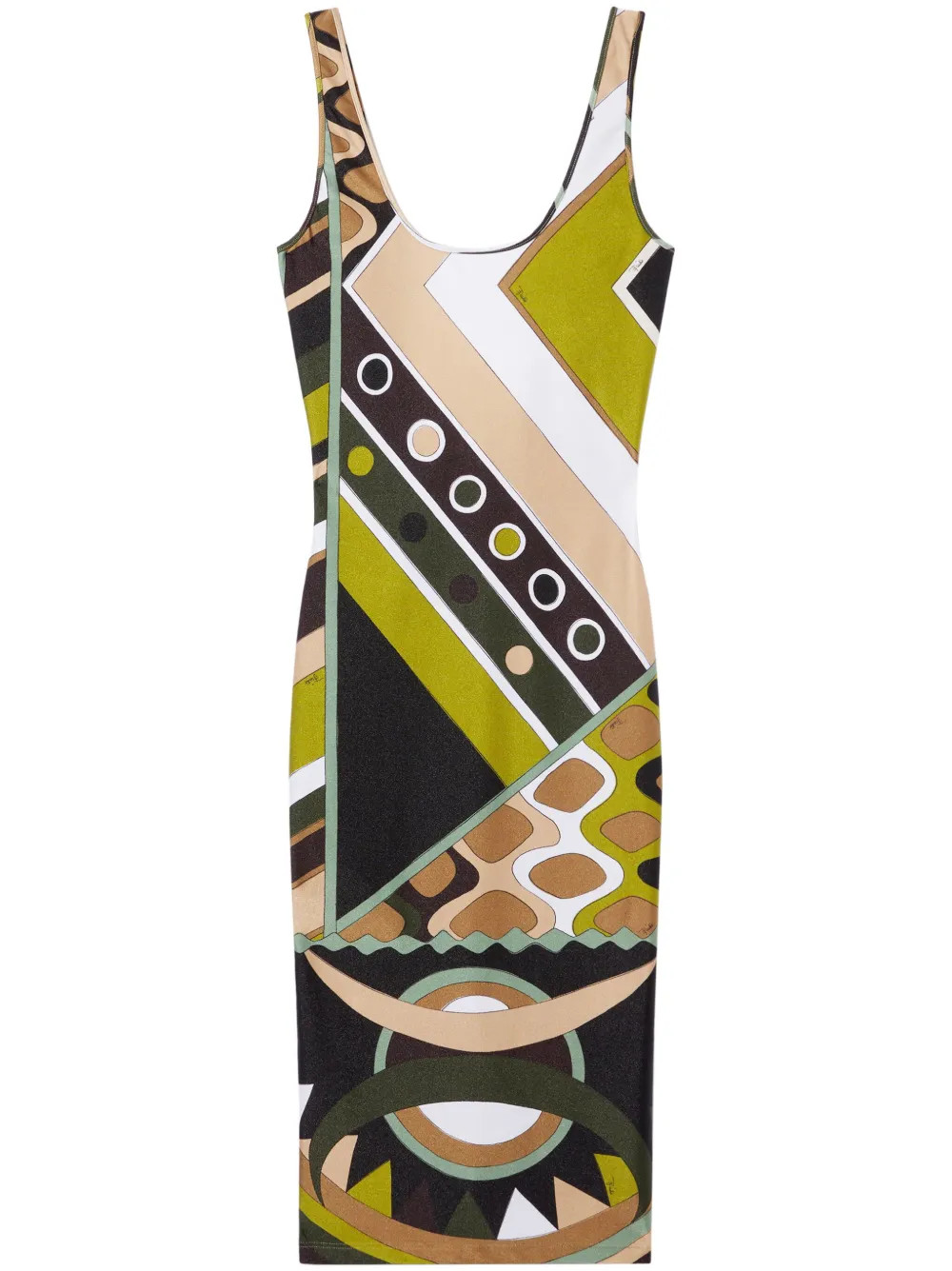 PUCCI Vivara-print Midi Dress - Farfetch | Farfetch Global