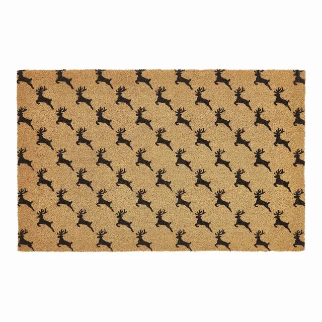 My Texas House Reindeer Natural Coir Holiday Outdoor Doormat, 30" x 48" | Walmart (US)