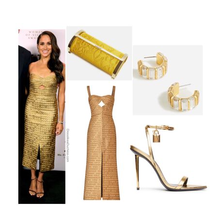 Meghan wearing Johanna Oritz (sold out), Tom ford heels and JCrew earrings (sold out)

#LTKstyletip