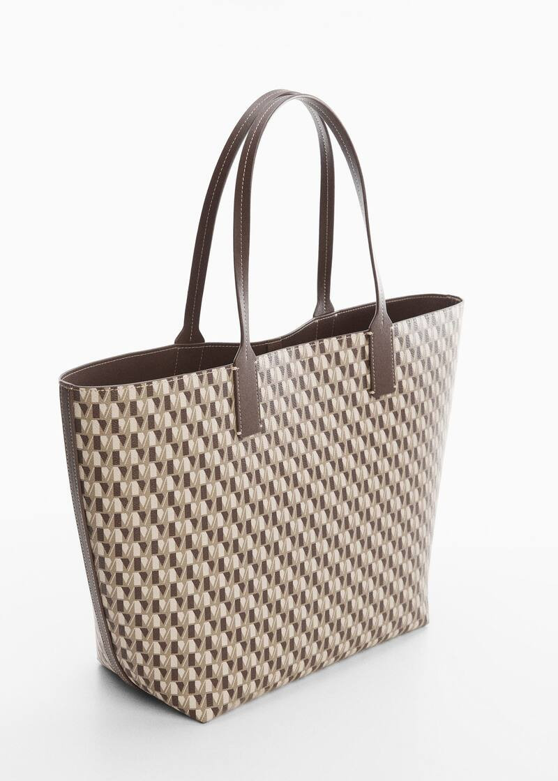 Shopper bag with printed logo -  Women | Mango USA | MANGO (US)