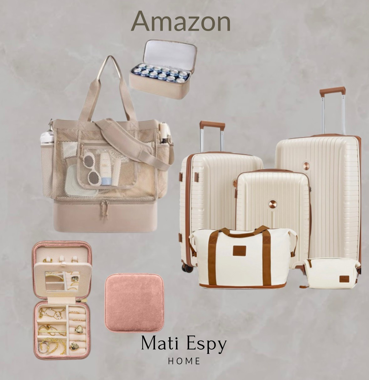 Amazon luggage Beach bag vacation must haves jewelry box vacation outfits sunglasses butter yellow 

#LTKFindsUnder50 #LTKStyleTip #LTKTravel