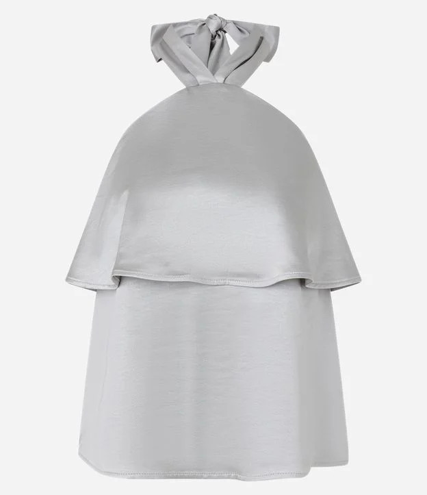 Blusa Frente Única com Gola Halter de Laço Prata - Lojas Renner | Renner (BR)