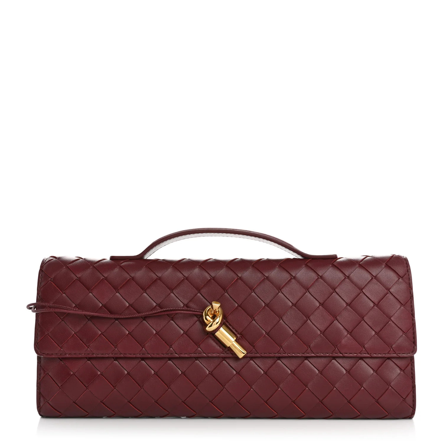 Nappa Intrecciato Long Andiamo Top Handle Clutch Barolo | FASHIONPHILE (US)