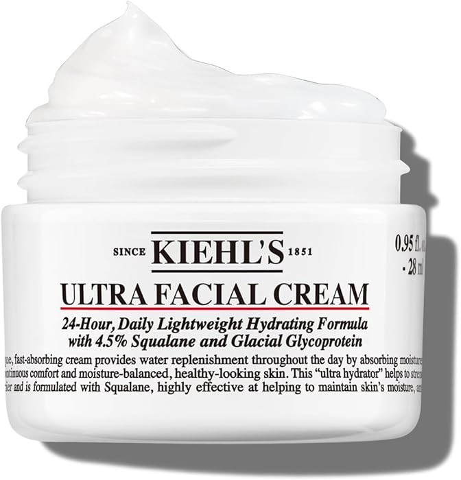 Kiehl's Ultra Facial Cream, with 4.5% Squalane to Strengthen Skin's Moisture Barrier, Skin Feels ... | Amazon (US)