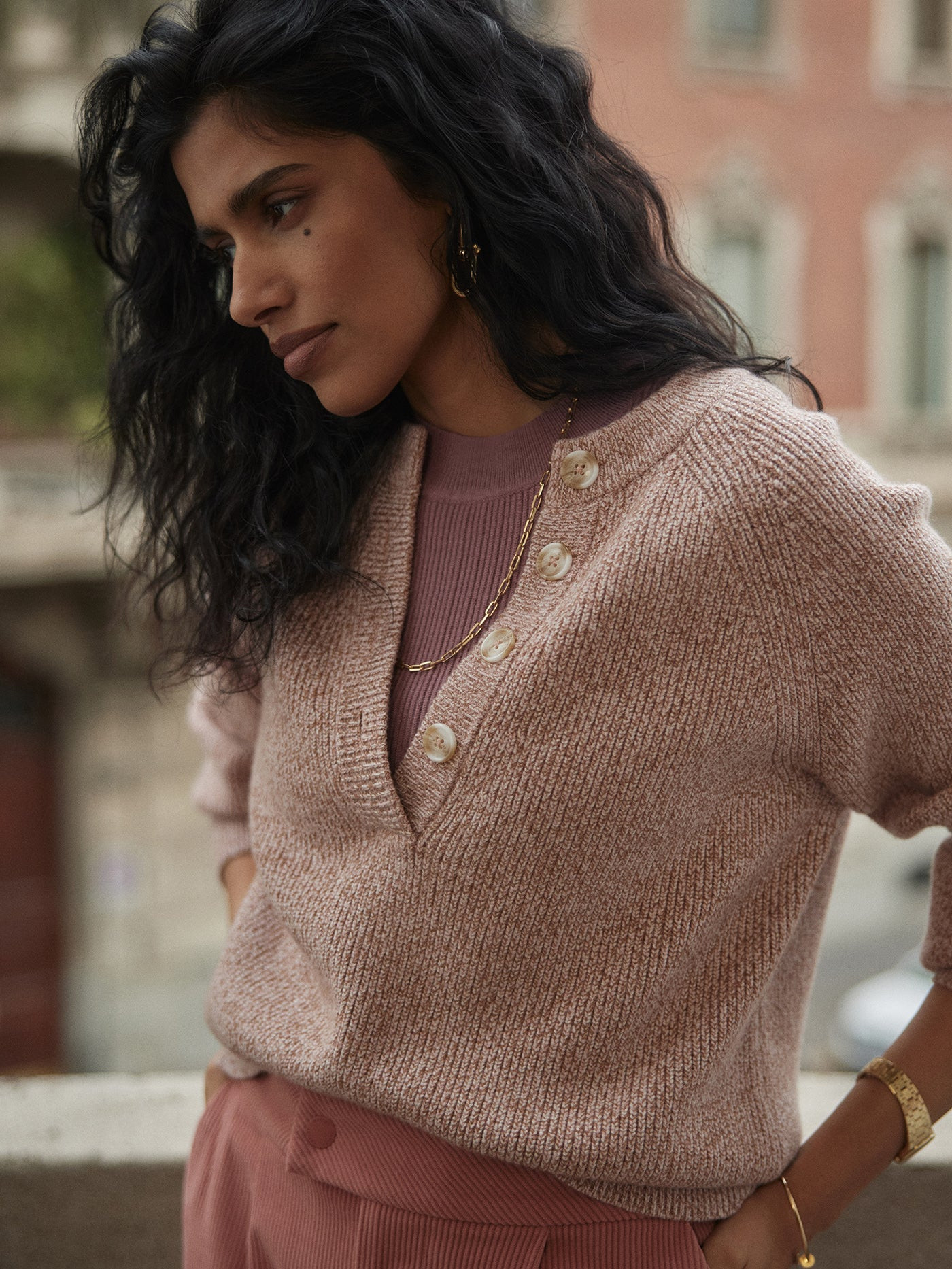 Kennings Half Button Knit | Varley US | Varley US