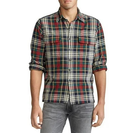Polo Ralph Lauren Men s Red Long Sleeve Plaid Shirt XL | Walmart (US)