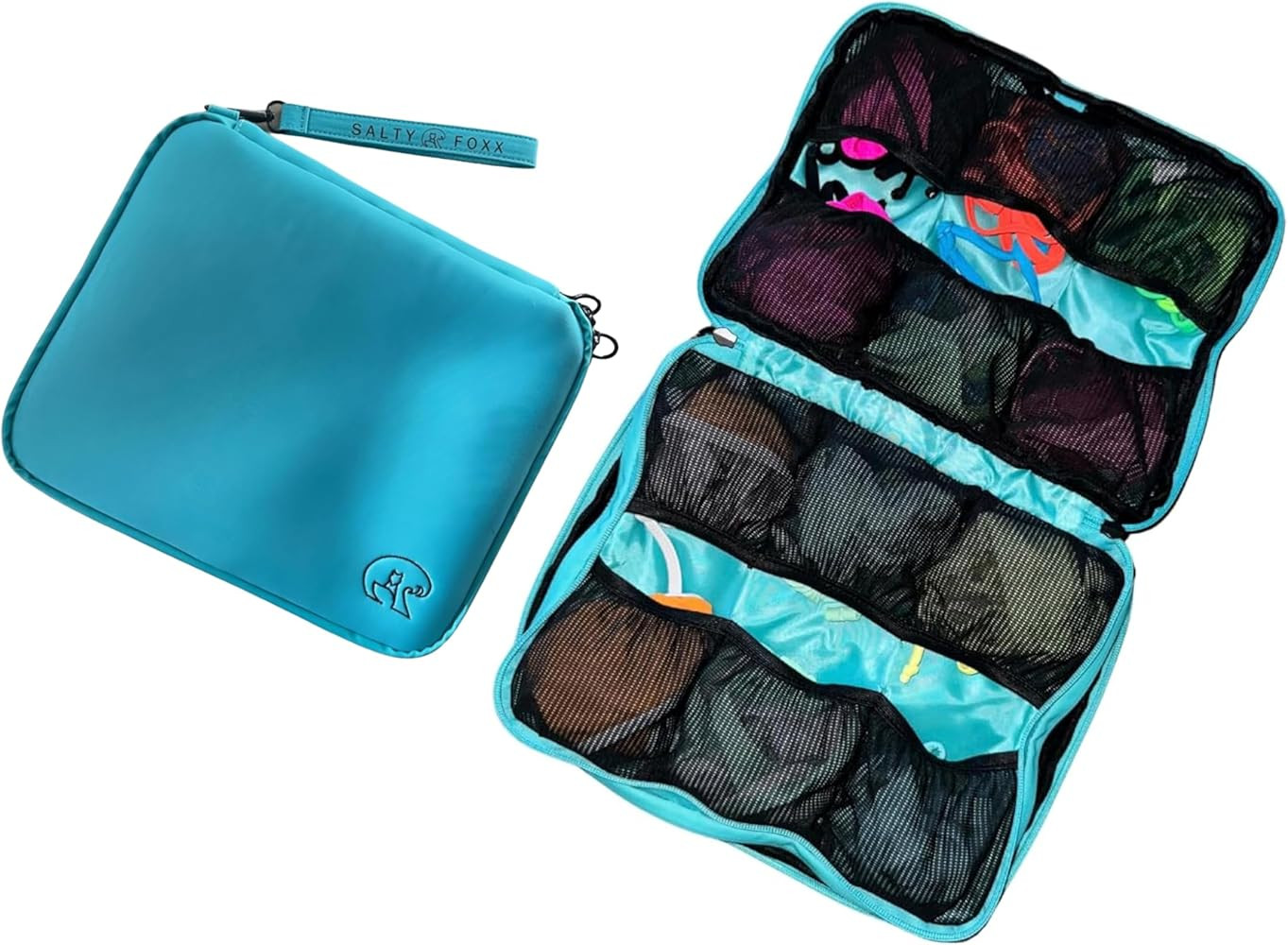 Neoprene Bikini Binder - Swimsuit Travel Organizer – 20 Storage Pockets for Easy Suitcase Organ... | Amazon (US)