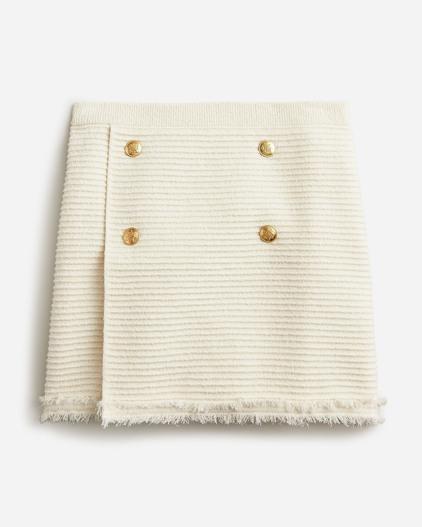 Faux-wrap sweater-skirt in fine bouclé | J. Crew US