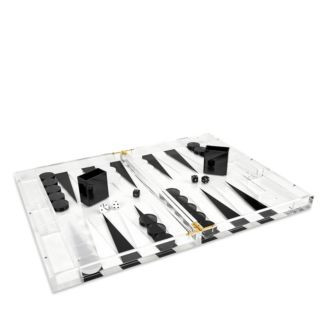 Lucite B & W Backgammon Set | Bloomingdale's (US)