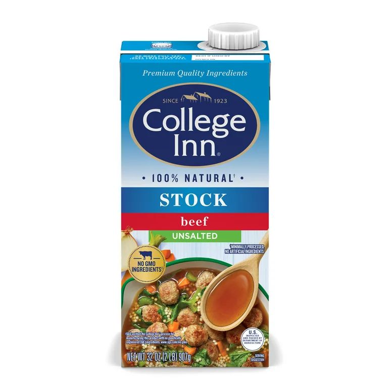 College Inn Unsalted Beef Stock, 32 oz Carton - Walmart.com | Walmart (US)