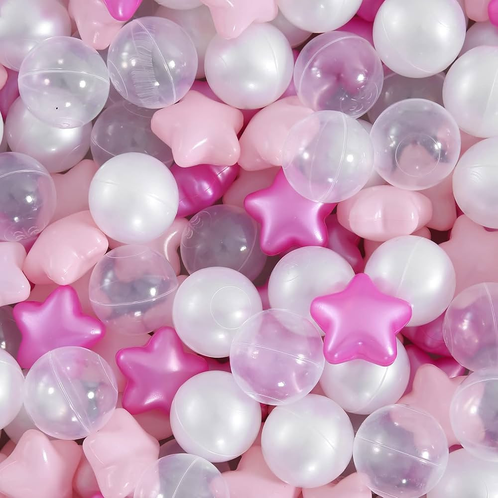 Ball Pit Balls Pack of 100 - Star and Round Set BPA Free Phthalate Free Non-Toxic Crush Proof Play B | Amazon (US)