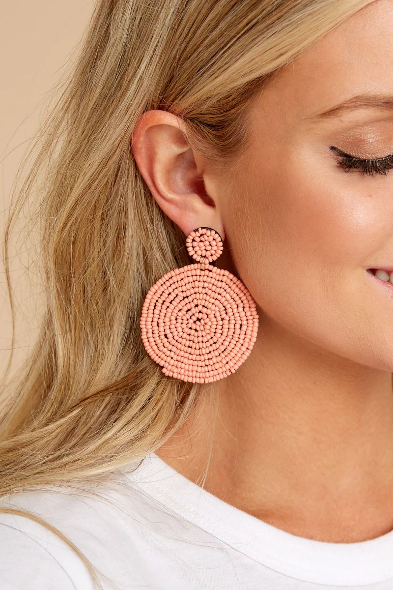 About That Time Pink Earrings | Red Dress 