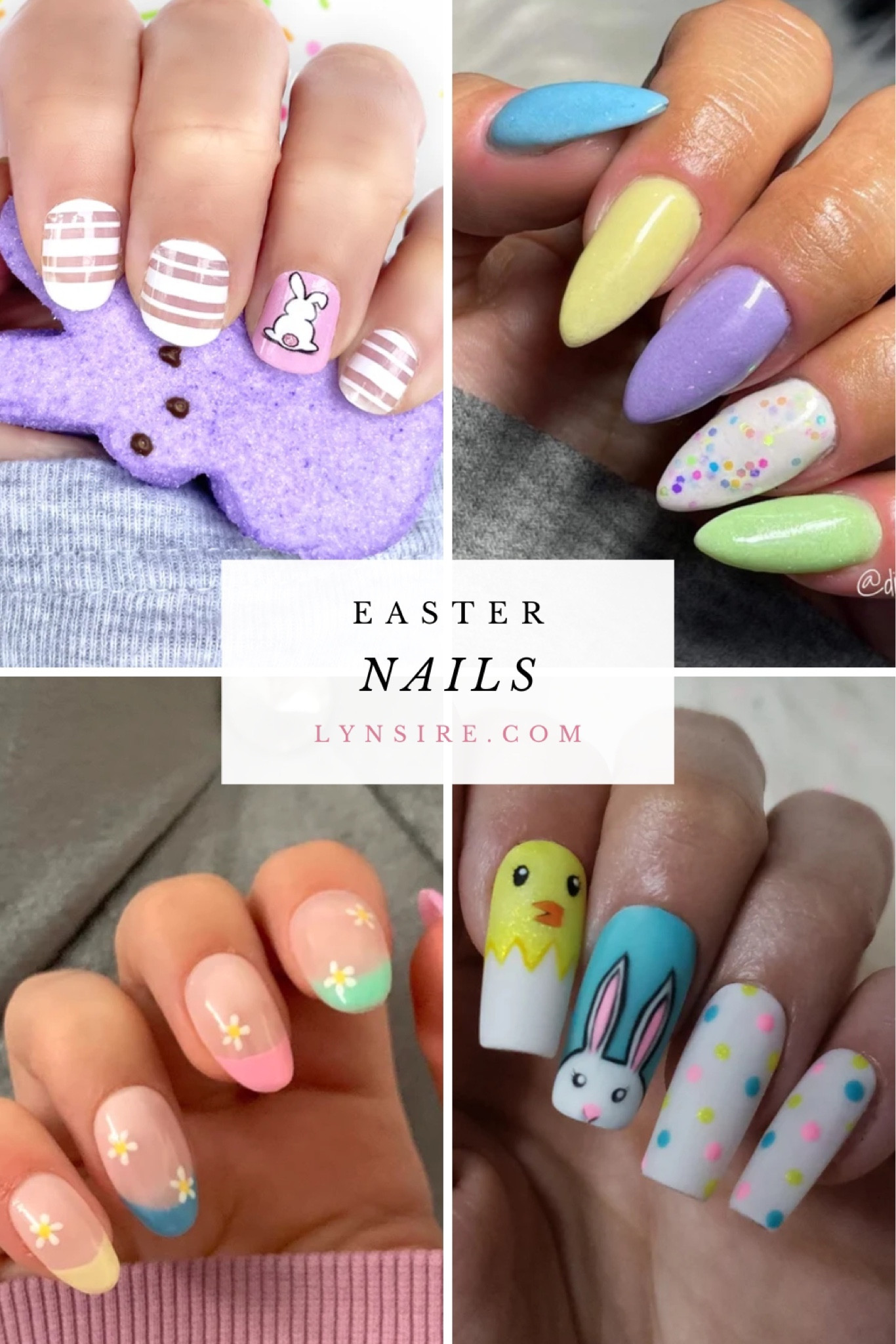 For cute nails get these Easter nails with pastel colors or bunnies. Etsy finds 💅🏻

#LTKstyletip #LTKFind #LTKbeauty