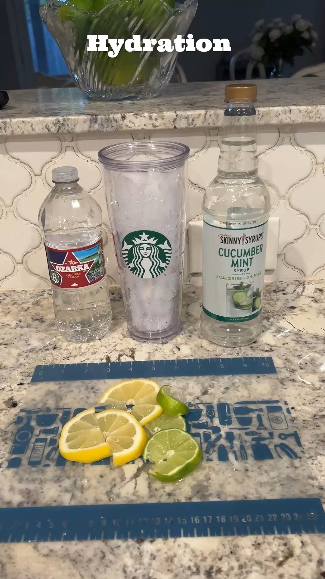 Water, lemons, limes, cucumber and mint for the perfect hydration combo.

#LTKdayinmylife #LTKfitnessgoals #LTKOver40