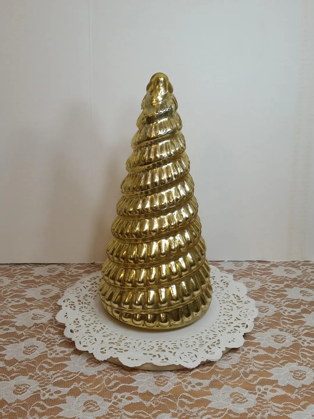 Vintage Speckled Gold Glass Tabletop Tree, Spiral Design, 13.5in H, 6.5in W; No Return - Etsy | Etsy (US)