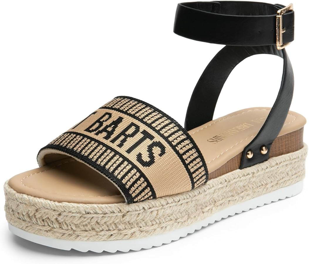 DREAM PAIRS Women's Platform Espadrilles Casual Ankle Strap Wedge Sandals, Comfortable Dressy Sum... | Amazon (US)