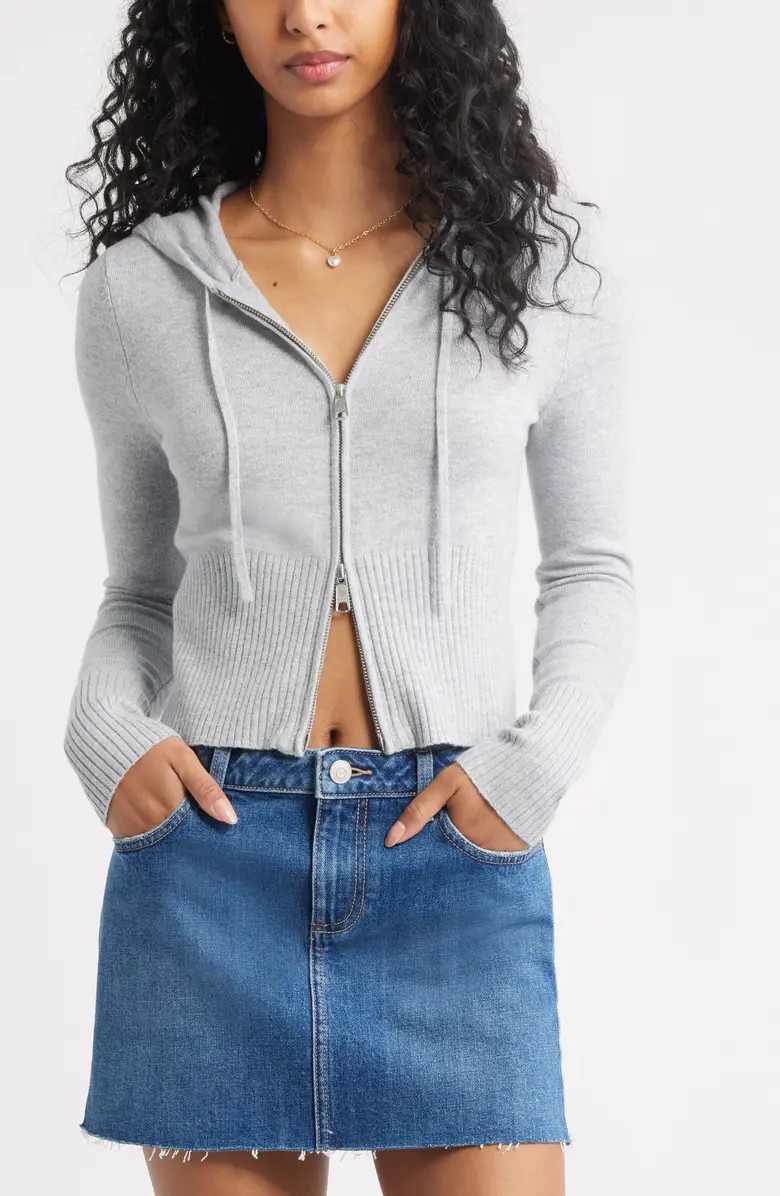 Fitted Cotton Blend Hoodie | Nordstrom