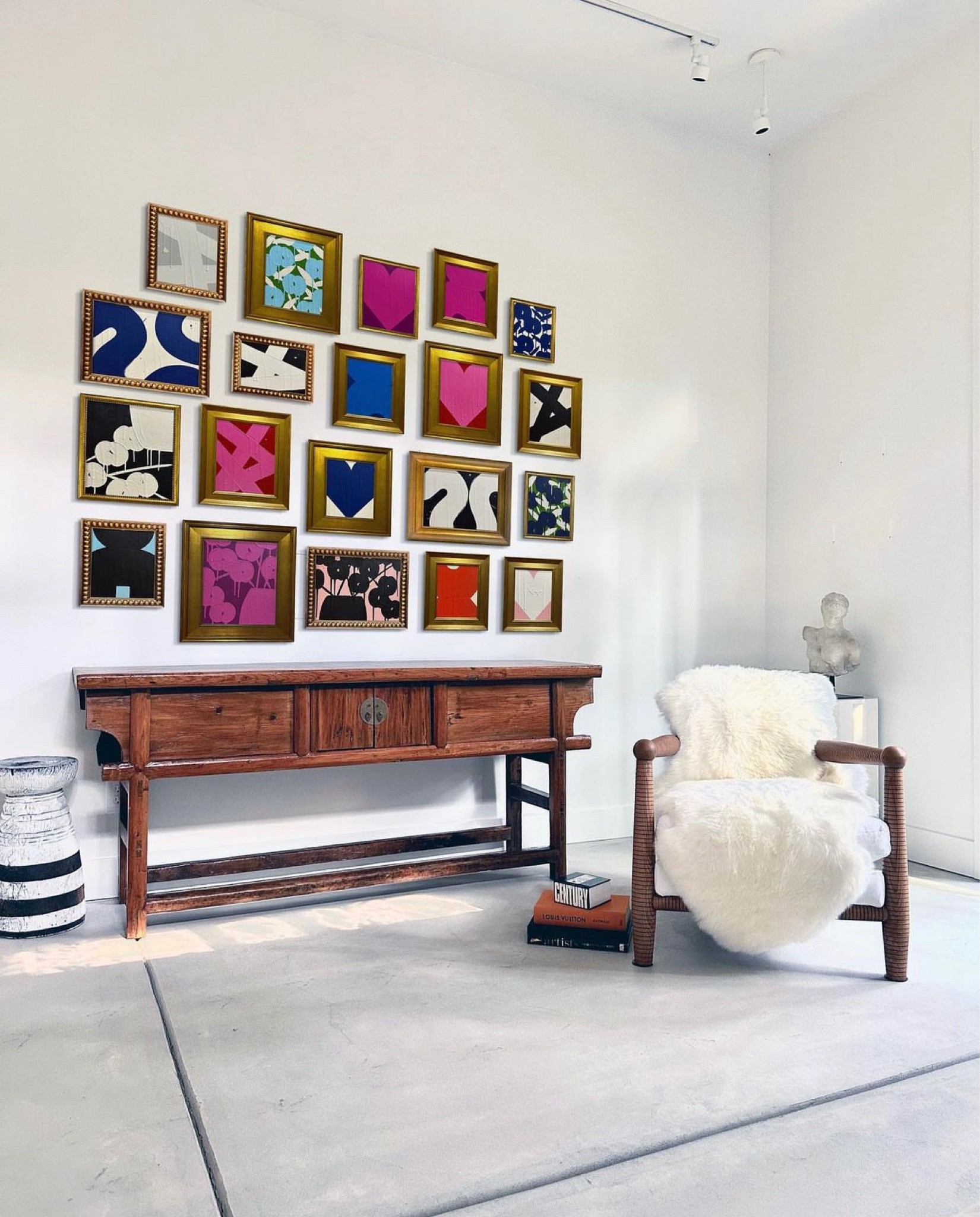 My favorite mini paintings that make any vignette pop! These are a fabulous funky touch even for the most traditional home!