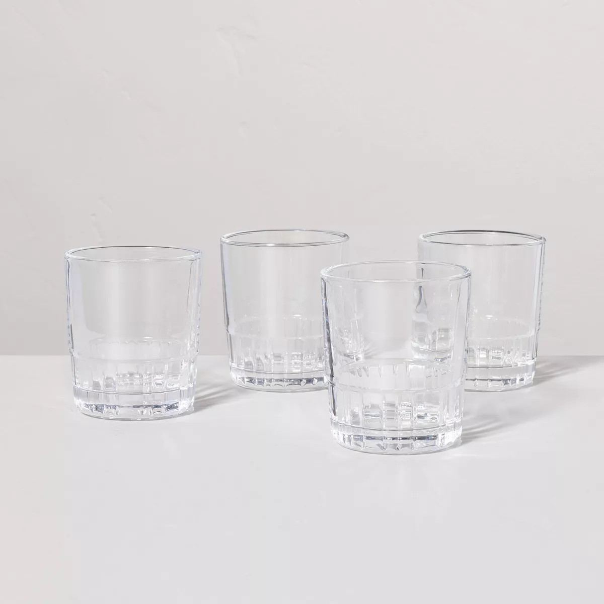 6.5oz Short Fluted Glass Tumblers Clear - Hearth & Hand™ with Magnolia | Target