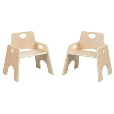 ECR4Kids Stackable Wooden Toddler Chair, 10in, Kids Furniture, Grey Wash, 2-Pack | Wayfair North America
