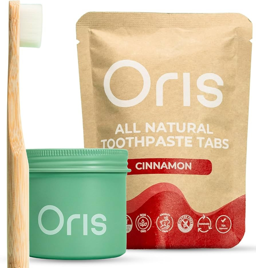Oris Starter Bundle \u2013 1 Month Supply: Natural Toothpaste Tablets | Fluoride-Free, Travel-Fri... | Amazon (US)