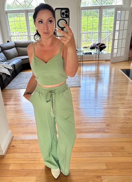 Super cute two piece set from SHEIN! Wanted to post before all the colors sell out! Love my pastel green but the orange one there is 🔥! 

#LTKFindsUnder100 #LTKOver40 #LTKFindsUnder50